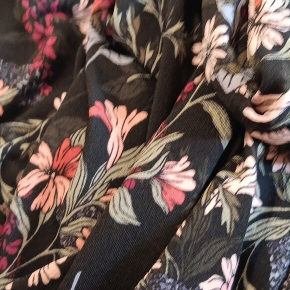 BCBGeneration Soft Knit Floral Dress. Dark Academia,  Romcom, Dark Floral - Picture 12 of 12